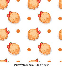 pattern ice cream Strawberry orange drawing graphic  design objects