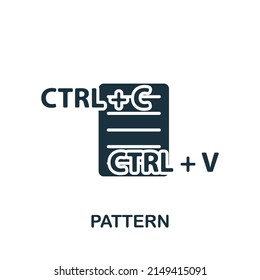 Pattern icon. Monochrome simple Artificial Intelligence icon for templates, web design and infographics
