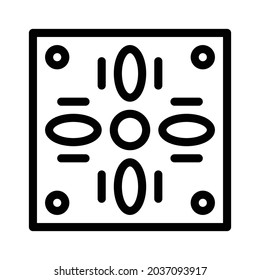 Pattern icon, tile icon, floor icon and ornament icon. Black and white.