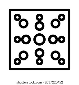 Icono de mosaico - Blanco y negro