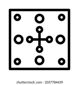 Pattern icon, tile icon, floor icon and ornament icon. Black and white.