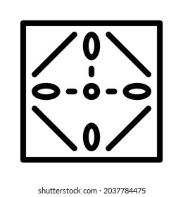 Pattern icon, tile icon, floor icon and ornament icon. Black and white.
