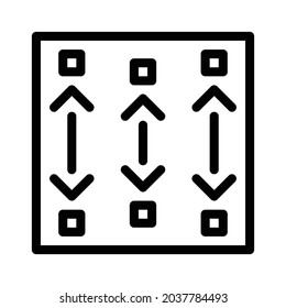 Pattern icon, tile icon, floor icon and ornament icon. Black and white.