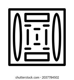 Icono de mosaico del piso - Blanco y negro