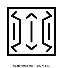 Pattern icon, tile icon, floor icon and ornament icon. Black and white.