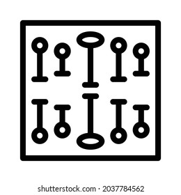 Pattern icon, tile icon, floor icon and ornament icon. Black and white.