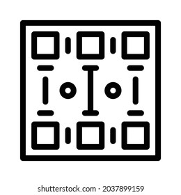 Pattern icon, tile icon, floor icon and ornament icon. Black and white.