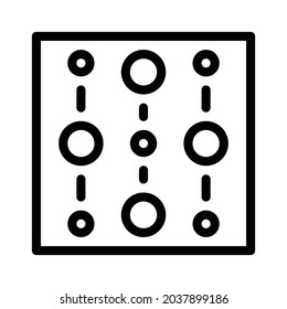 Pattern icon, tile icon, floor icon and ornament icon. Black and white.