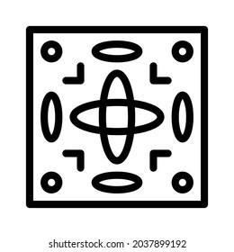 Pattern icon, tile icon, floor icon and ornament icon. Black and white.