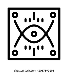 Pattern icon, tile icon, floor icon and ornament icon. Black and white.