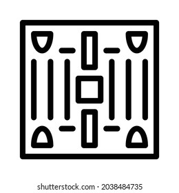 Pattern icon, tile icon, floor icon and ornament icon. Black and white.