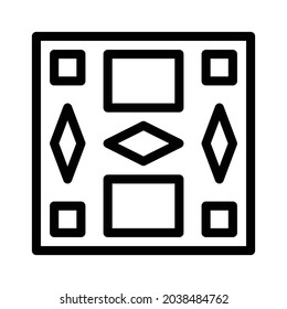 Icono de mosaico del piso - Blanco y negro