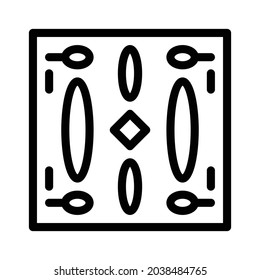 Pattern icon, tile icon, floor icon and ornament icon. Black and white.