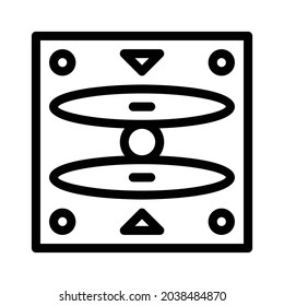 Pattern icon, tile icon, floor icon and ornament icon. Black and white.