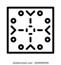 Pattern icon, tile icon, floor icon and ornament icon. Black and white.