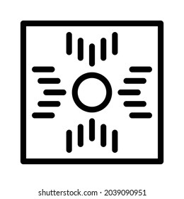 Pattern icon, tile icon, floor icon and ornament icon. Black and white.