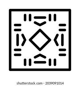 Icono del piso - Blanco y negro