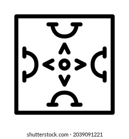 Quadrat-Muster - Schwarz-Weiß