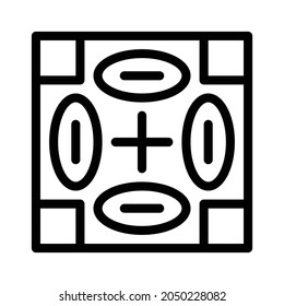 Pattern icon, tile icon, floor icon and ornament icon. Black and white.