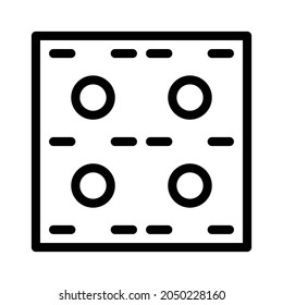 Pattern icon, tile icon, floor icon and ornament icon. Black and white.