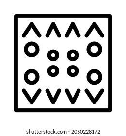 Pattern icon, tile icon, floor icon and ornament icon. Black and white.