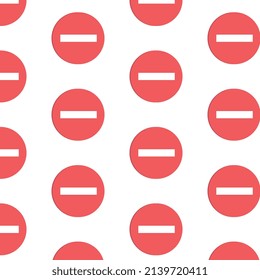 Pattern icons red circle, attention, white background, vector size for commercial use.