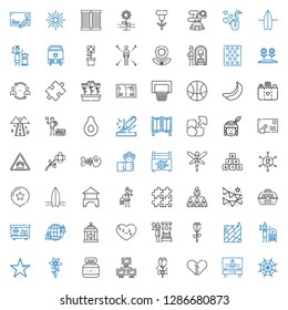 pattern icons set. Collection of pattern with spider web, surfboard, broken heart, rose, network, chinese ink, flower, star, terracotta, floor. Editable and scalable pattern icons.
