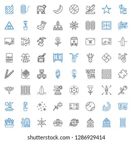 pattern icons set. Collection of pattern with thread, bird cage, cage, network, networking, russian banya, flowers, terrarium, bananas, tennis ball. Editable and scalable pattern icons.