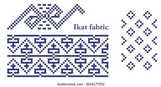 Thai traditional Handwoven Ikat fabric