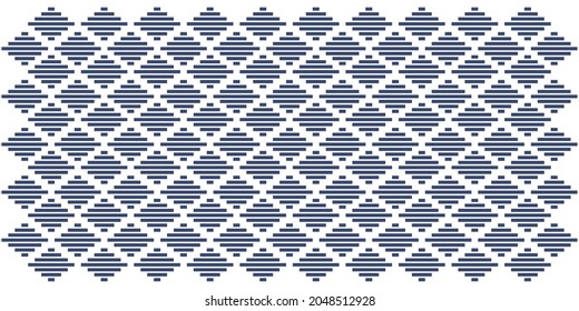 Pattern Ikat handwoven Textiles Thai Traditional Textiles.Vector Image.