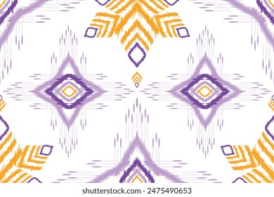 Pattern Ikat style, vector hand drawing design for fabric, ethnic, textile, texture, wrapping paper, wall paper or abstract background.