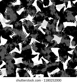 Pattern illustration of the crow