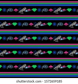Pattern illustration, with flashy color design , tee shirt graphics, vectors