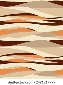 Pattern illustration in graphic style of desert dunes. Art for wallpapers, decoration, prints on fabrics, gift paper and etc...