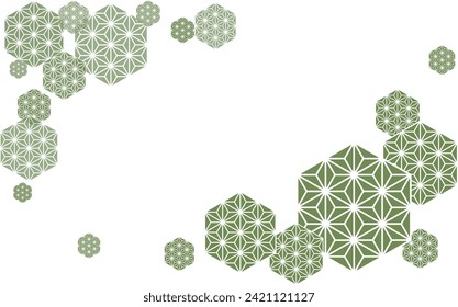 Pattern illustration of hemp leaf pattern