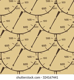 Pattern illustration of a pressure meter gauge many