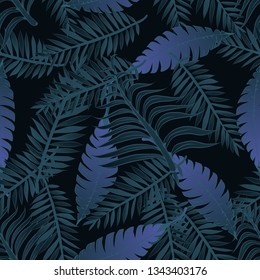 Pattern illustration of tropical leaves
