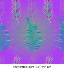 Pattern illustration of tropical leaves