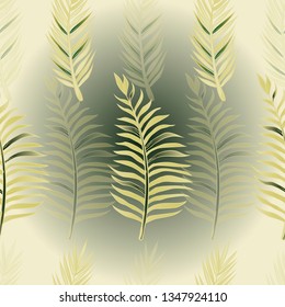 Pattern illustration of tropical leaves