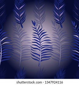 Pattern illustration of tropical leaves
