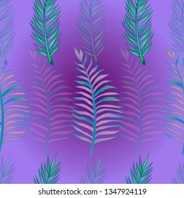 Pattern illustration of tropical leaves