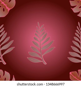 Pattern illustration of tropical leaves
