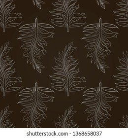 Pattern illustration of tropical leaves