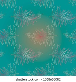 Pattern illustration of tropical leaves