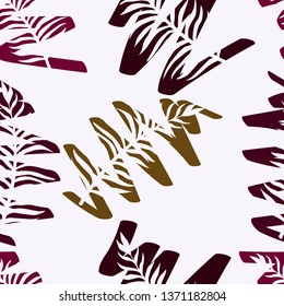 Pattern illustration of tropical leaves