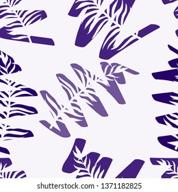 Pattern illustration of tropical leaves