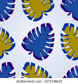 Pattern illustration of tropical leaves