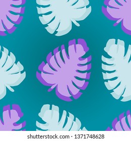 Pattern illustration of tropical leaves