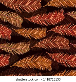 Pattern illustration of tropical palm leaves