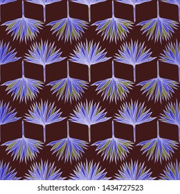 Pattern illustration of tropical palm leaves